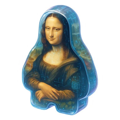 Mona Lisa in the garden sticker