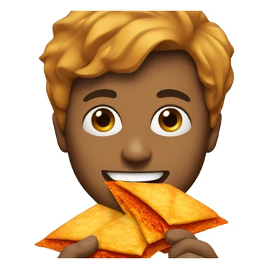 Me eating a Doritos sticker