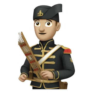 Crimean War soldier keeping abacus sticker