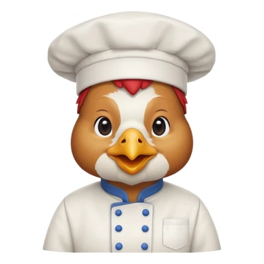 Ahora como una gallina con ropa de chef sticker