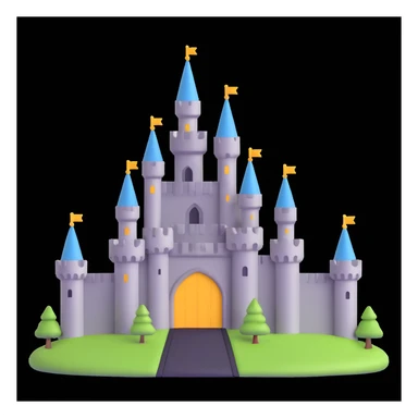 king and queen, castle background sticker