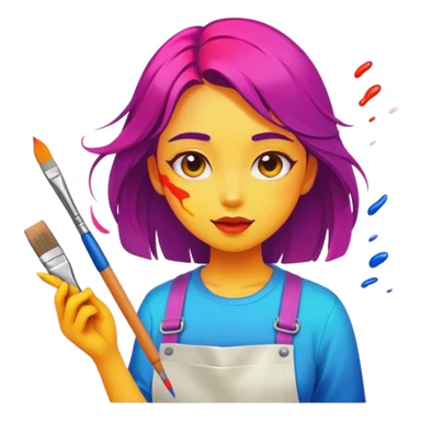 Painter girl  sticker