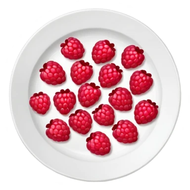 plate with raspberries sticker