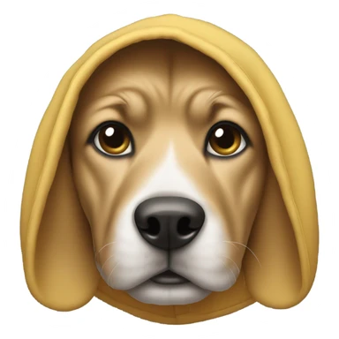 Dog wearing A Hoody sticker