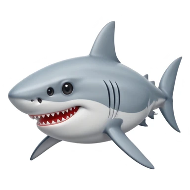 Shark with big hearts in the eyes sticker