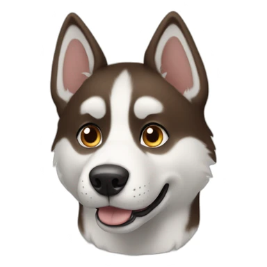 Dog Disney brown with white with white eyes husky sticker