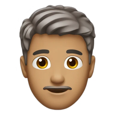 Men short hair Brown sticker