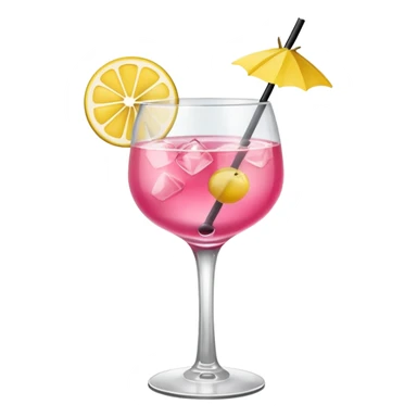 pink and yellow coctail drink sticker