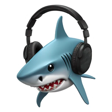 shark headphones sticker