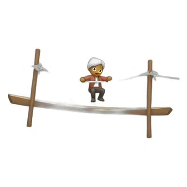 balancing-on-a-tightrope sticker