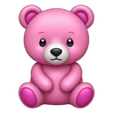 pink stuffed bear sticker