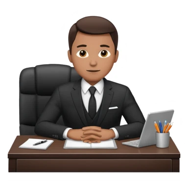 un recruteur à son bureau (l'image est tourné de 3/4) je veux une image qui soit de 3/4
 sticker
