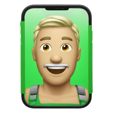 iphone with a color green screen sticker