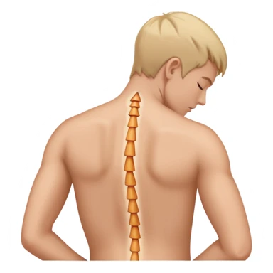 back pain, focus on humen back sticker
