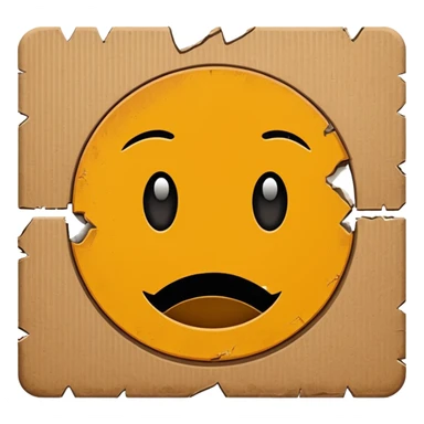 homeless cardboard sign icon sticker