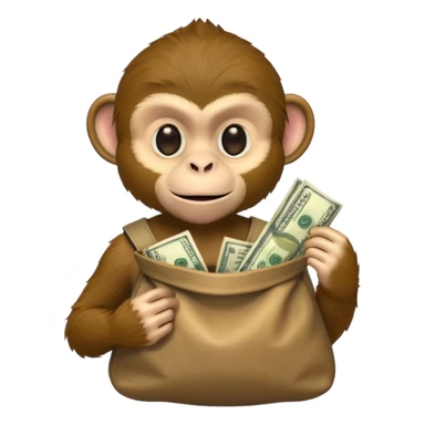 Bank, robber monkey sticker