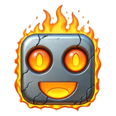 Heated Metal sticker