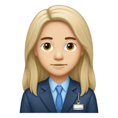 civilian long haired juror with nametag sticker