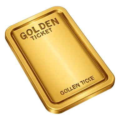 ticket d'or Wonka sticker