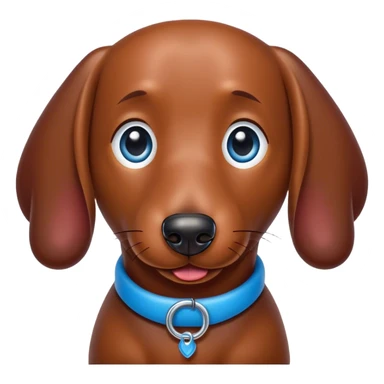BLACK wienerdog with BLUE eyes sticker