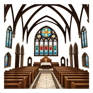 interior of a church sticker