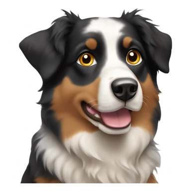 Tri color Australian shepherd dog sticker
