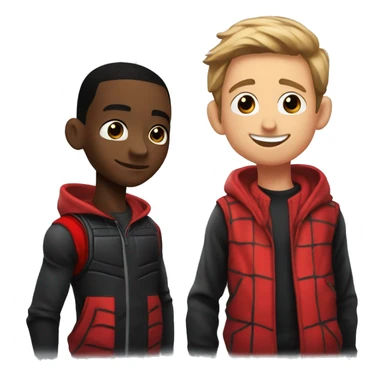Miles Morales with red Jordan’s ￼ sticker