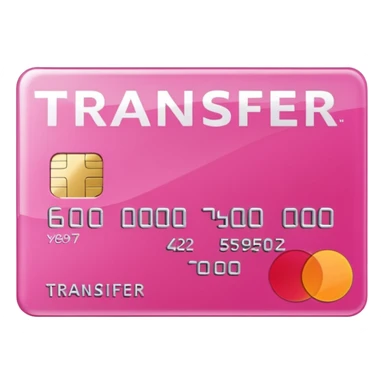 pink credit card transfer sticker