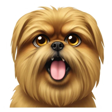Angry wild Brussels Griffon mixed with Pomeranian sticker