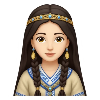 jewish women young ancient Judea, long hair sticker