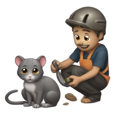 Raton laveur qui lave un chat sticker