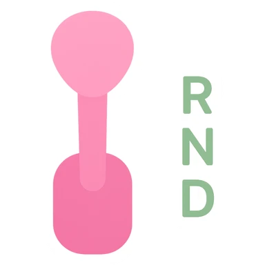 pink gear stick with 3 settings icon sticker