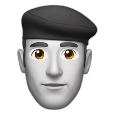 french man beret baguette sticker