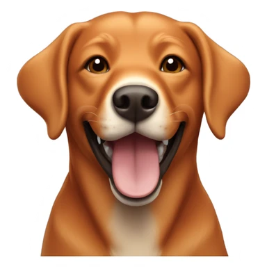 Fox red Labrador retriever dog smiling  sticker