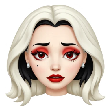 Cruella de vi crying sticker