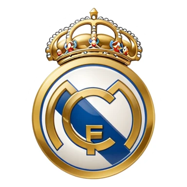 real madrid logo with crying emjoi sticker