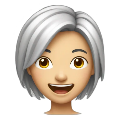 Sexy Asian woman  who laugh out loud sticker