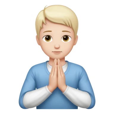 Praying arms white sleeves sticker