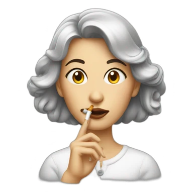 femme qui fume cigarette sticker