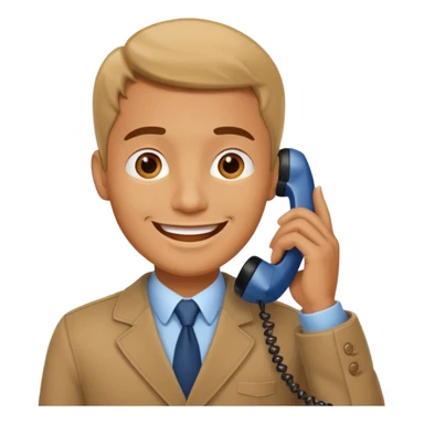 man talking on the phone sticker