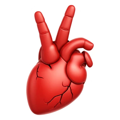 Heart with middle finger only sticker
