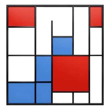 Piet Mondrian, Composition with Red Blue and Yellow painting  sticker