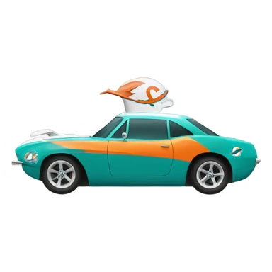 Miami dolphins car sticker
