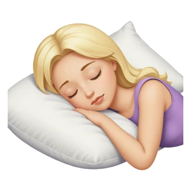 Blonde girl sleeping on a pillow sticker