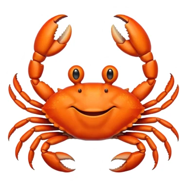 summer-themed emoji of a crab sticker