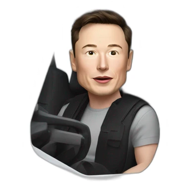 Elon musk riding in a Tesla cyber truck  sticker