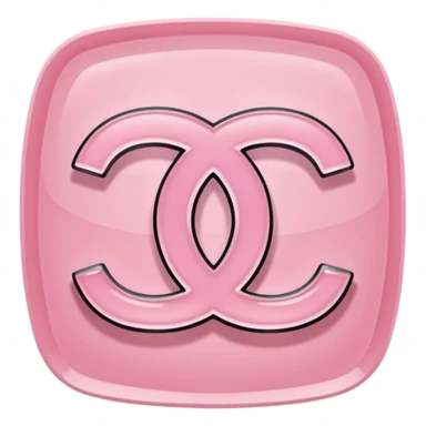 light pink chanel logo sticker