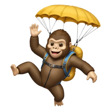 fait moi un gorille qui fait du parachute  sticker