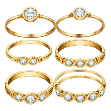 jewelry shop with diamond rings and gold bracelets sticker