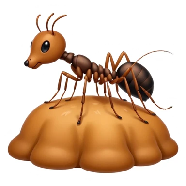 an ant pooping on a dog sticker